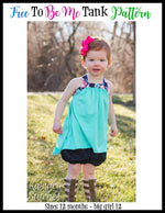 Girl's Free To Be Me Tank Pattern - Ellie and Mac, Digital (PDF) Sewing Patterns | USA, Canada, UK, Australia
