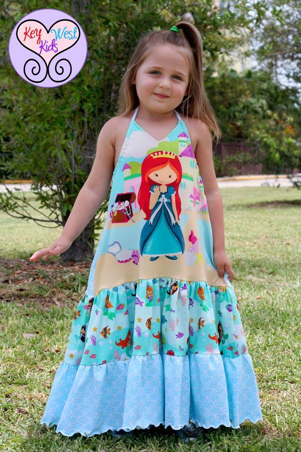 Girl's Halter Maxi Top & Dress Pattern - Ellie and Mac, Digital (PDF) Sewing Patterns | USA, Canada, UK, Australia