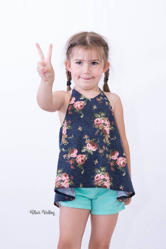 Girl's Halter Maxi Top & Dress Pattern - Ellie and Mac, Digital (PDF) Sewing Patterns | USA, Canada, UK, Australia