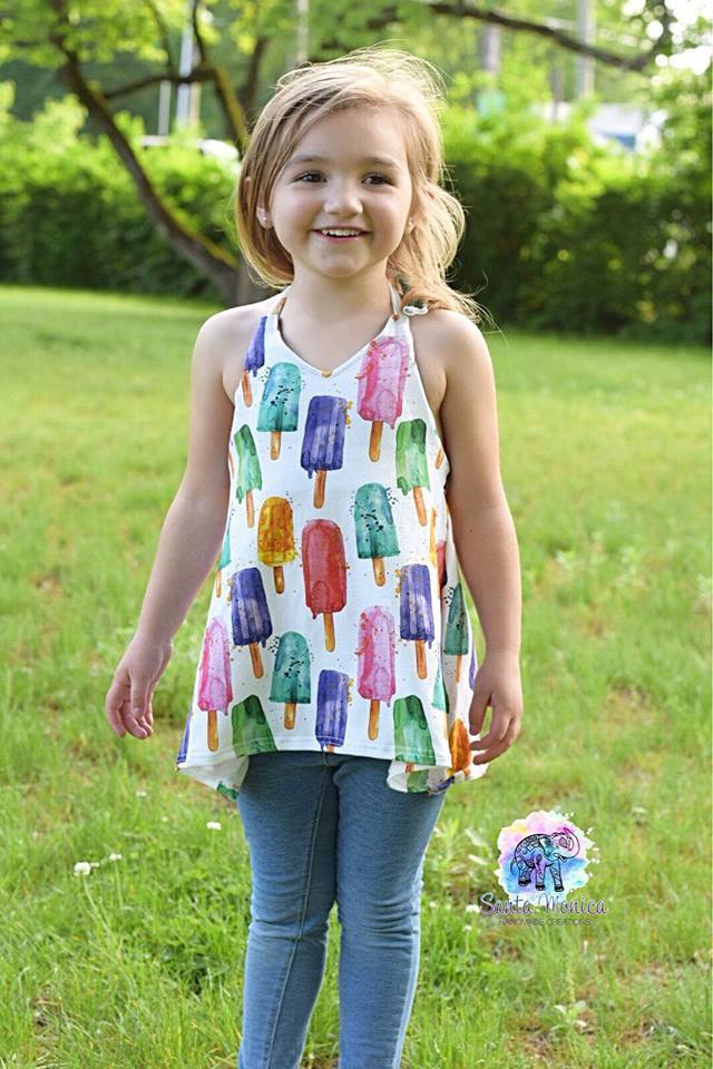 Girl's Halter Maxi Top & Dress Pattern - Ellie and Mac, Digital (PDF) Sewing Patterns | USA, Canada, UK, Australia