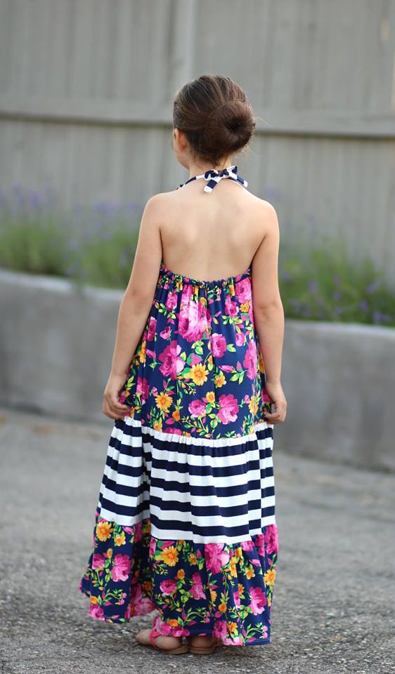 Girl's Halter Maxi Top & Dress Pattern - Ellie and Mac, Digital (PDF) Sewing Patterns | USA, Canada, UK, Australia