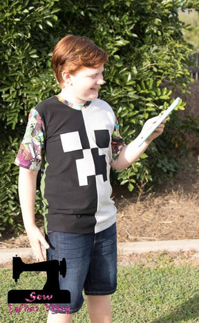 Unisex Half Pipe Tee Pattern - Ellie and Mac, Digital (PDF) Sewing Patterns | USA, Canada, UK, Australia