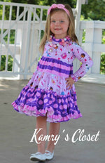 Girls Halli Tiered Dress Pattern - Ellie and Mac, Digital (PDF) Sewing Patterns | USA, Canada, UK, Australia
