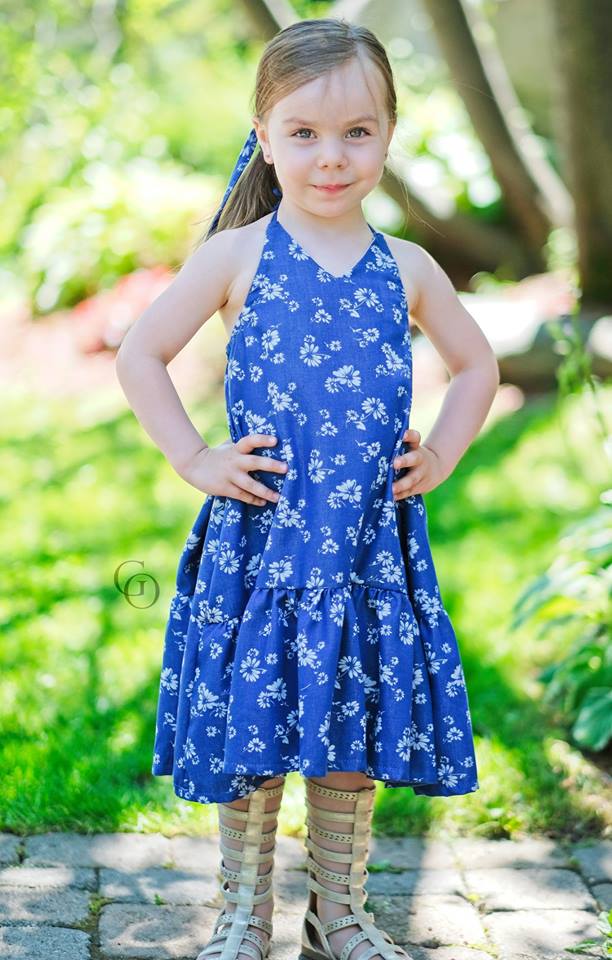 Girl's Halter Maxi Top & Dress Pattern - Ellie and Mac, Digital (PDF) Sewing Patterns | USA, Canada, UK, Australia