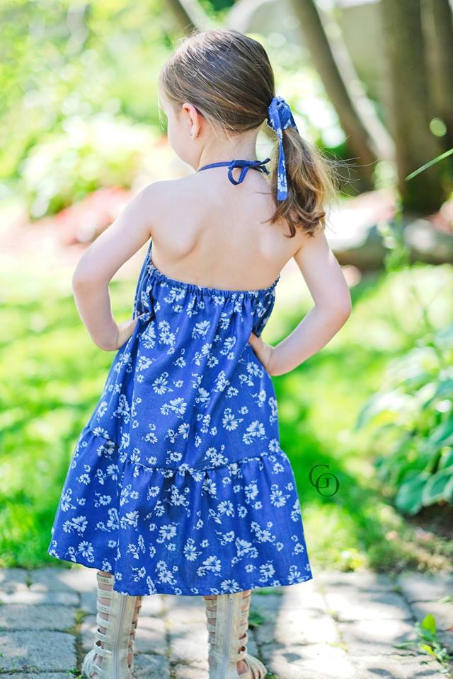 Girl's Halter Maxi Top & Dress Pattern - Ellie and Mac, Digital (PDF) Sewing Patterns | USA, Canada, UK, Australia