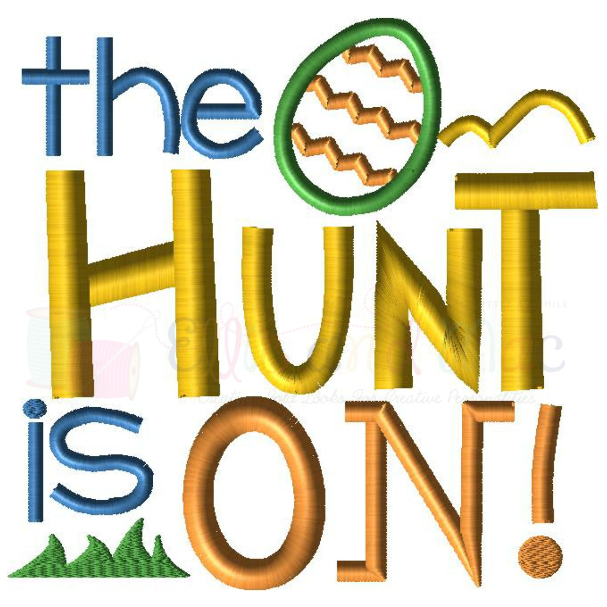 The Hunt Is On Easter Applique Design - Ellie and Mac, Digital (PDF) Sewing Patterns | USA, Canada, UK, Australia