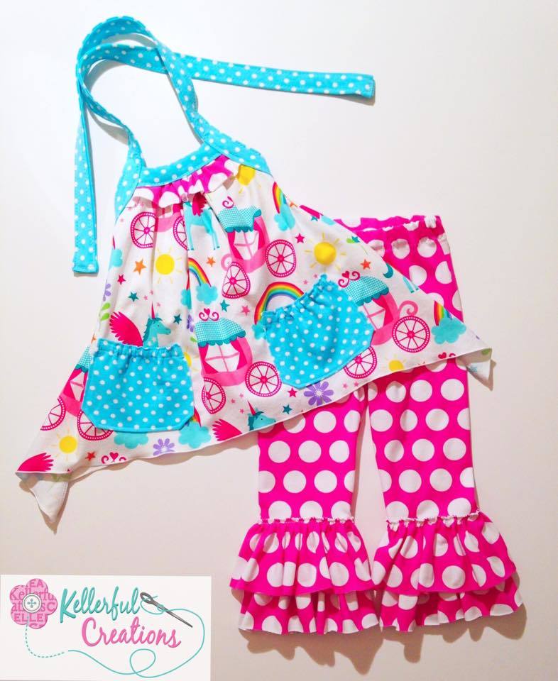 Girls Isabelle Halter Top Pattern - Ellie and Mac, Digital (PDF) Sewing Patterns | USA, Canada, UK, Australia