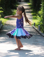 Girl's Island Hopper One Shoulder Dress Pattern - Ellie and Mac, Digital (PDF) Sewing Patterns | USA, Canada, UK, Australia
