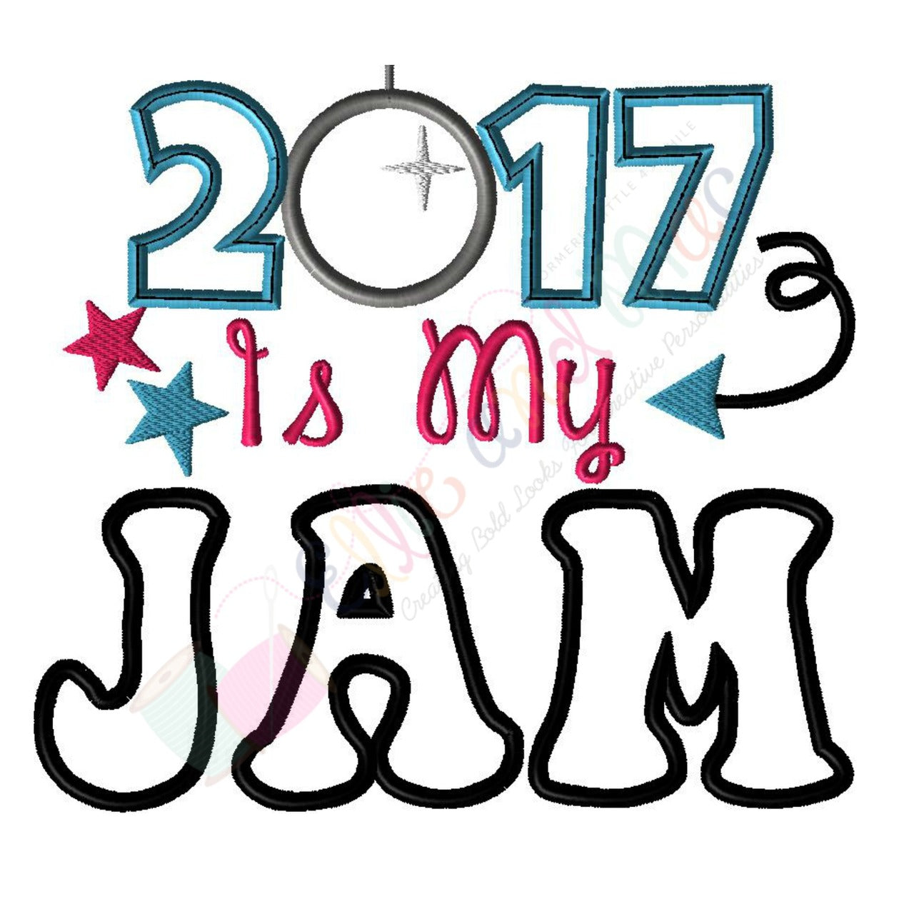 2017 Is My Jam Applique Embroidery Design - Ellie and Mac, Digital (PDF) Sewing Patterns | USA, Canada, UK, Australia