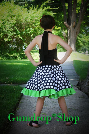 Girls Kaitlynn Ruffled Halter Dress Pattern - Ellie and Mac, Digital (PDF) Sewing Patterns | USA, Canada, UK, Australia