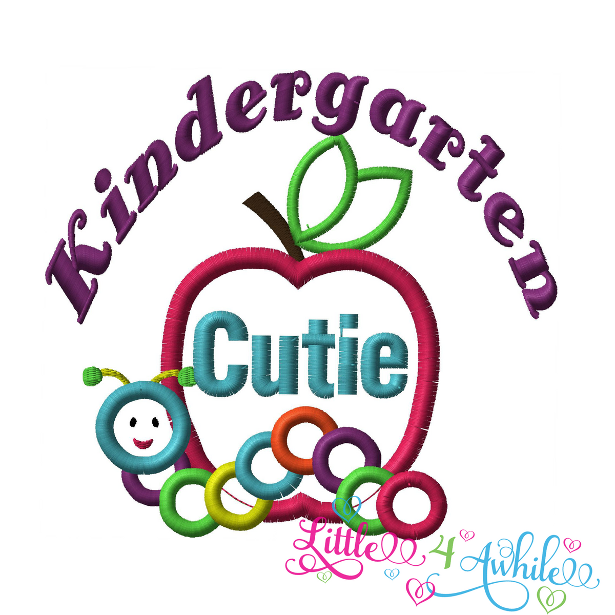 Kindergarten Cutie Applique Embroidery Design