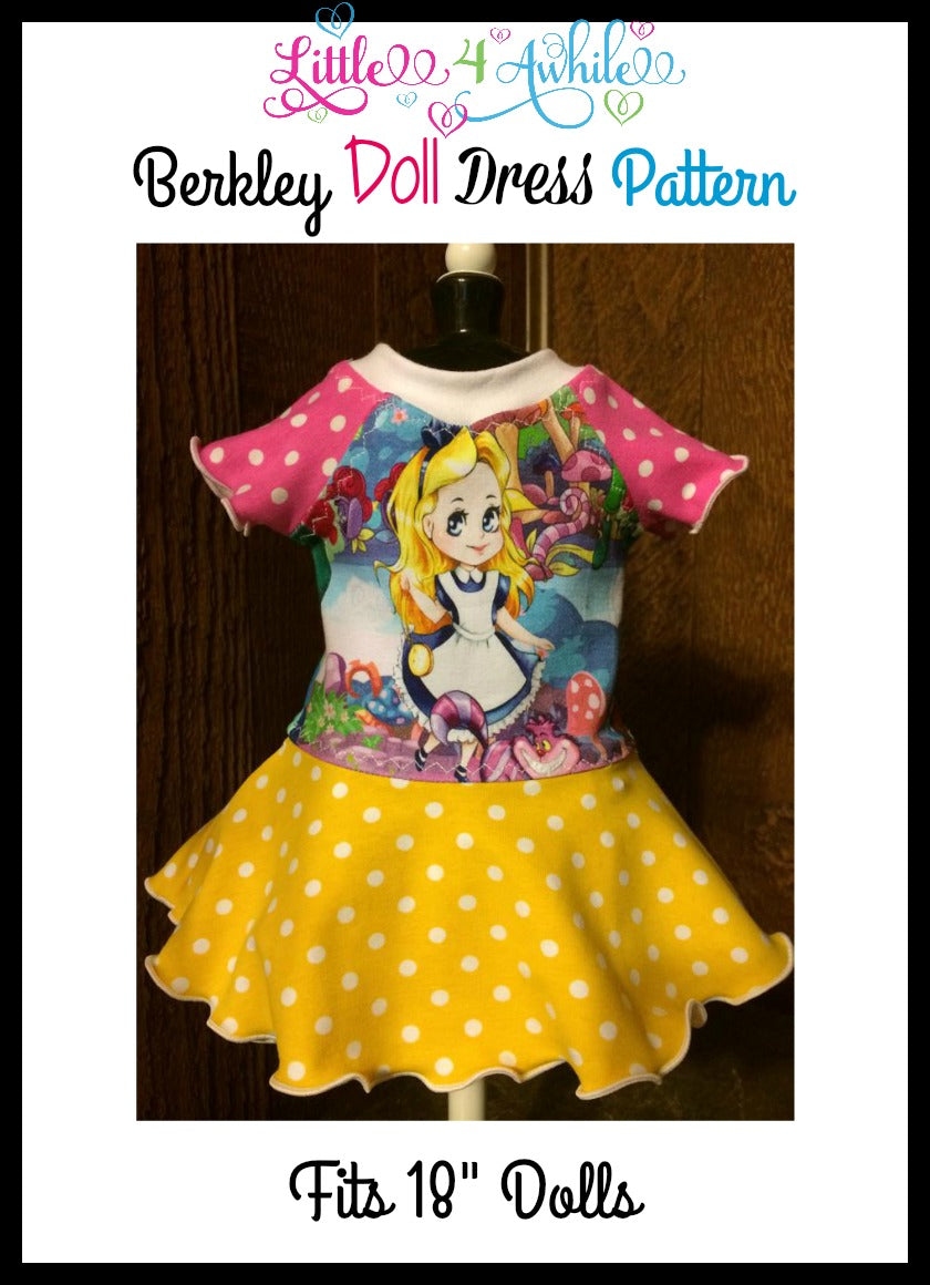Berkley Doll Dress Pattern - Ellie and Mac, Digital (PDF) Sewing Patterns | USA, Canada, UK, Australia