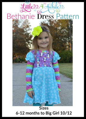 Bethanie Puff Sleeve Dress Pattern - Ellie and Mac, Digital (PDF) Sewing Patterns | USA, Canada, UK, Australia