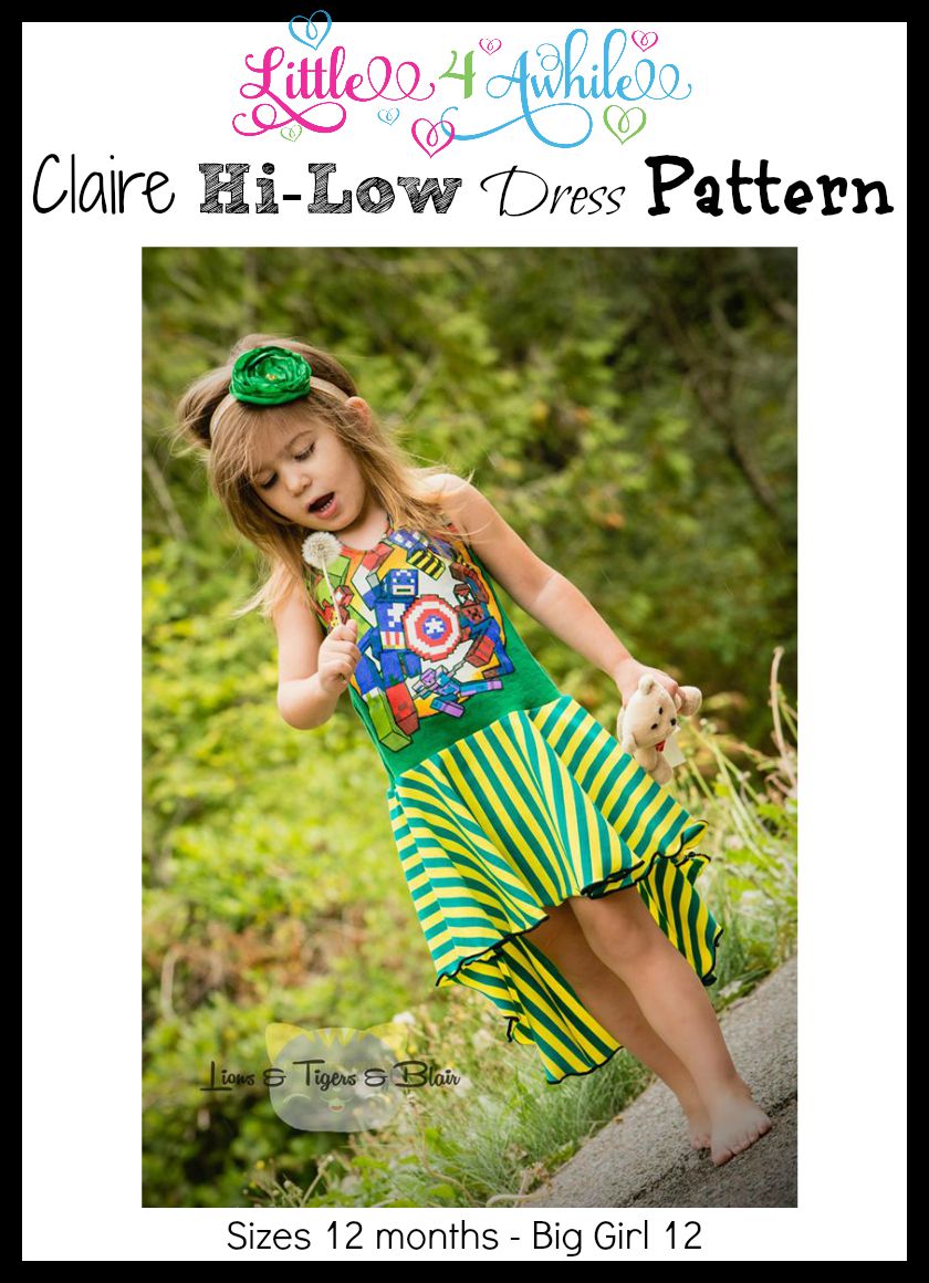 Claires Hi-Low Halter Dress - Ellie and Mac, Digital (PDF) Sewing Patterns | USA, Canada, UK, Australia