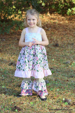 Girls Lizzy Ruffled Pants Pattern - Ellie and Mac, Digital (PDF) Sewing Patterns | USA, Canada, UK, Australia
