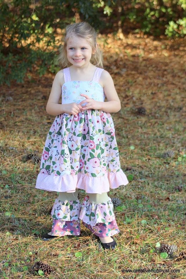 Girls Lizzy Ruffled Pants Pattern - Ellie and Mac, Digital (PDF) Sewing Patterns | USA, Canada, UK, Australia