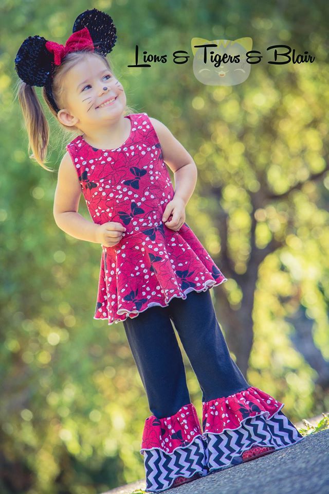 Girls Lizzy Ruffled Pants Pattern - Ellie and Mac, Digital (PDF) Sewing Patterns | USA, Canada, UK, Australia