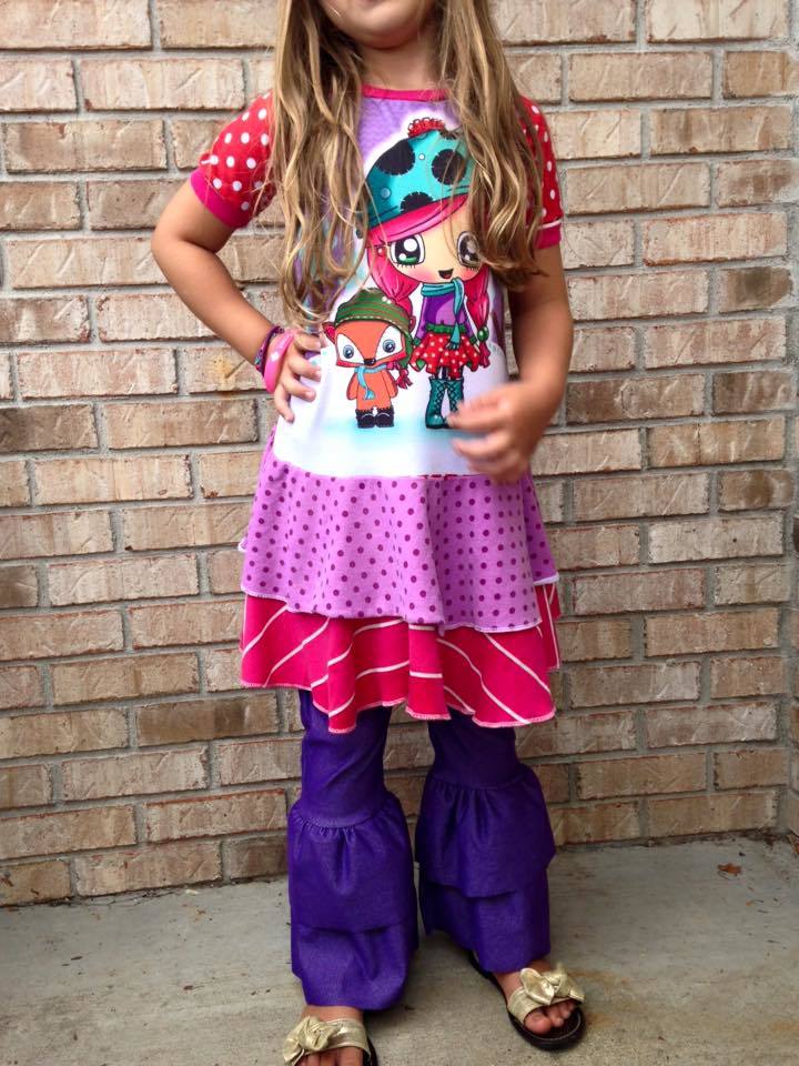 Girls Lizzy Ruffled Pants Pattern - Ellie and Mac, Digital (PDF) Sewing Patterns | USA, Canada, UK, Australia