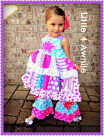 Girls Lizzy Ruffled Pants Pattern - Ellie and Mac, Digital (PDF) Sewing Patterns | USA, Canada, UK, Australia