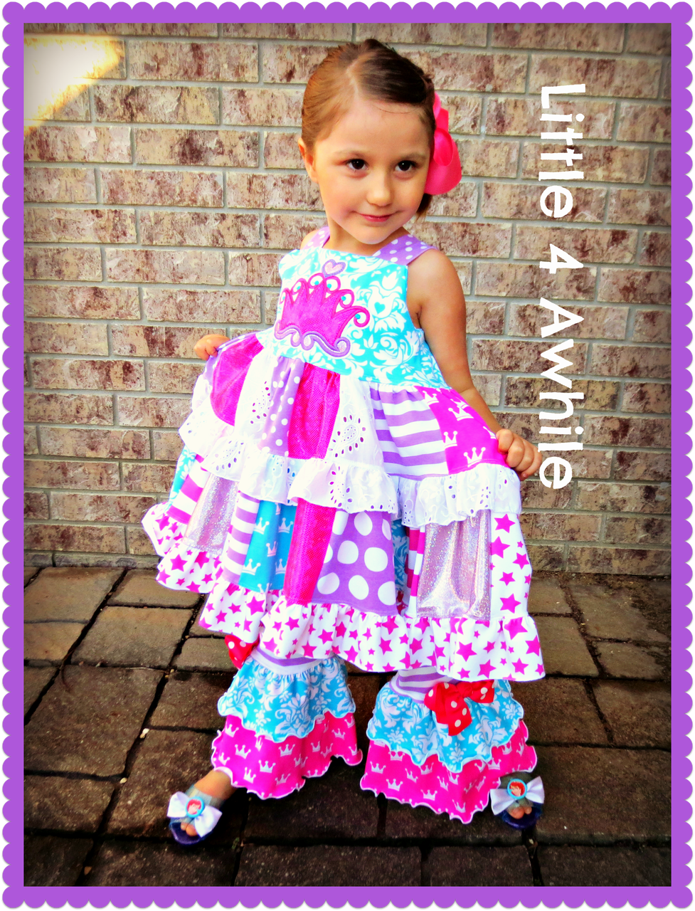 Girls Lizzy Ruffled Pants Pattern - Ellie and Mac, Digital (PDF) Sewing Patterns | USA, Canada, UK, Australia