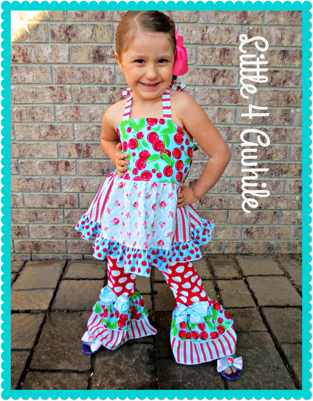 Girls Lizzy Ruffled Pants Pattern - Ellie and Mac, Digital (PDF) Sewing Patterns | USA, Canada, UK, Australia