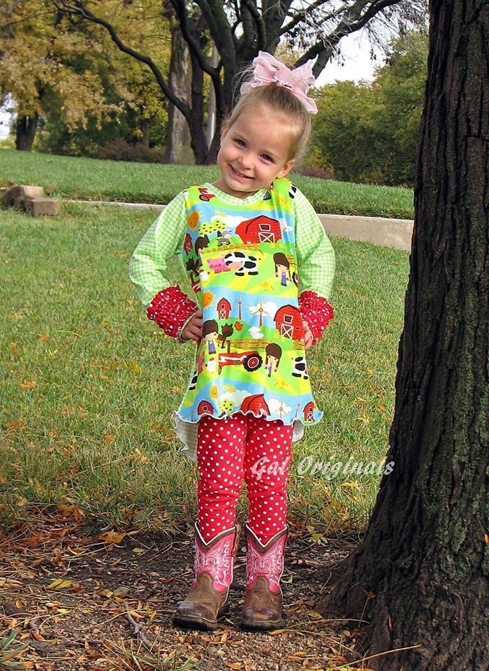 Girls Maddie Hi-Low Tunic Top Pattern - Clearance Sale