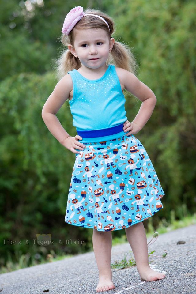 Girl's Molly Skirt Pattern - Ellie and Mac, Digital (PDF) Sewing Patterns | USA, Canada, UK, Australia