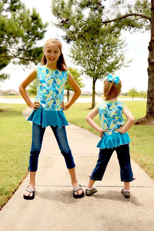 Girls Molly Peplum Top Pattern - Clearance Sale