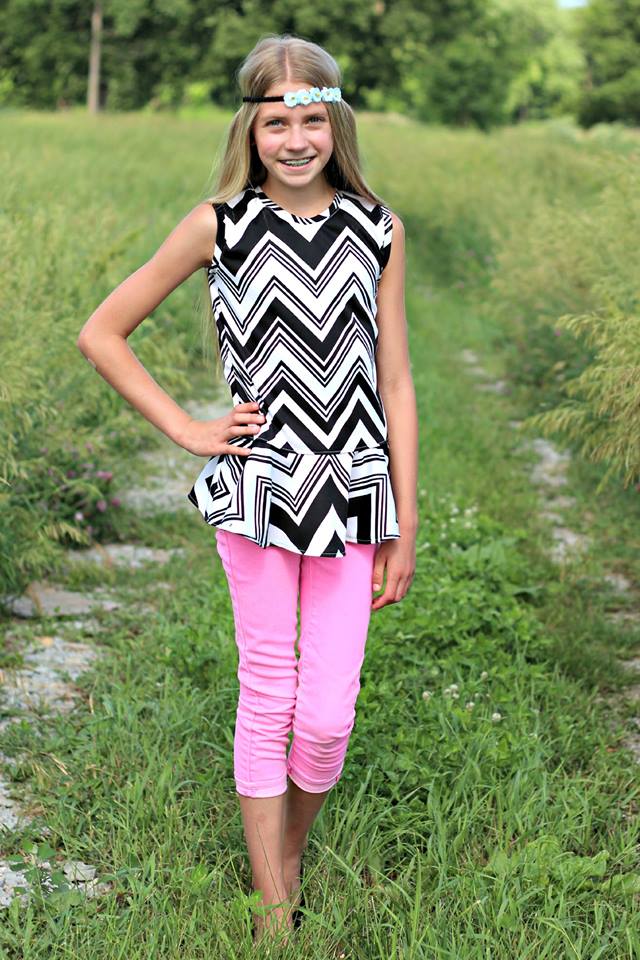 Girls Molly Peplum Top Pattern - Clearance Sale