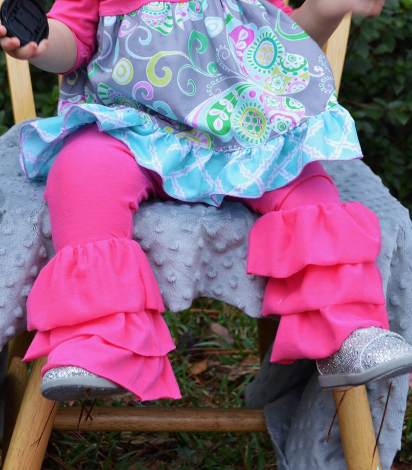 Olivia Stacked Ruffled Pants Pattern - Ellie and Mac, Digital (PDF) Sewing Patterns | USA, Canada, UK, Australia