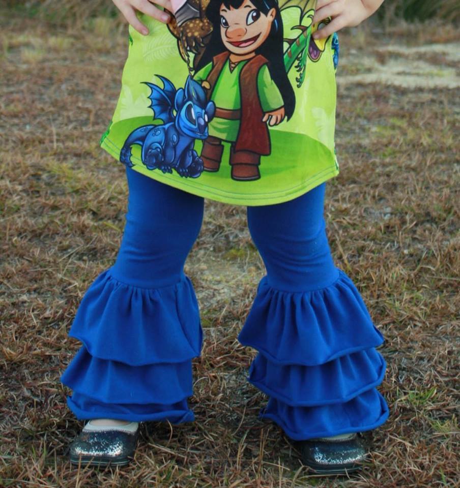 Olivia Stacked Ruffled Pants Pattern - Ellie and Mac, Digital (PDF) Sewing Patterns | USA, Canada, UK, Australia