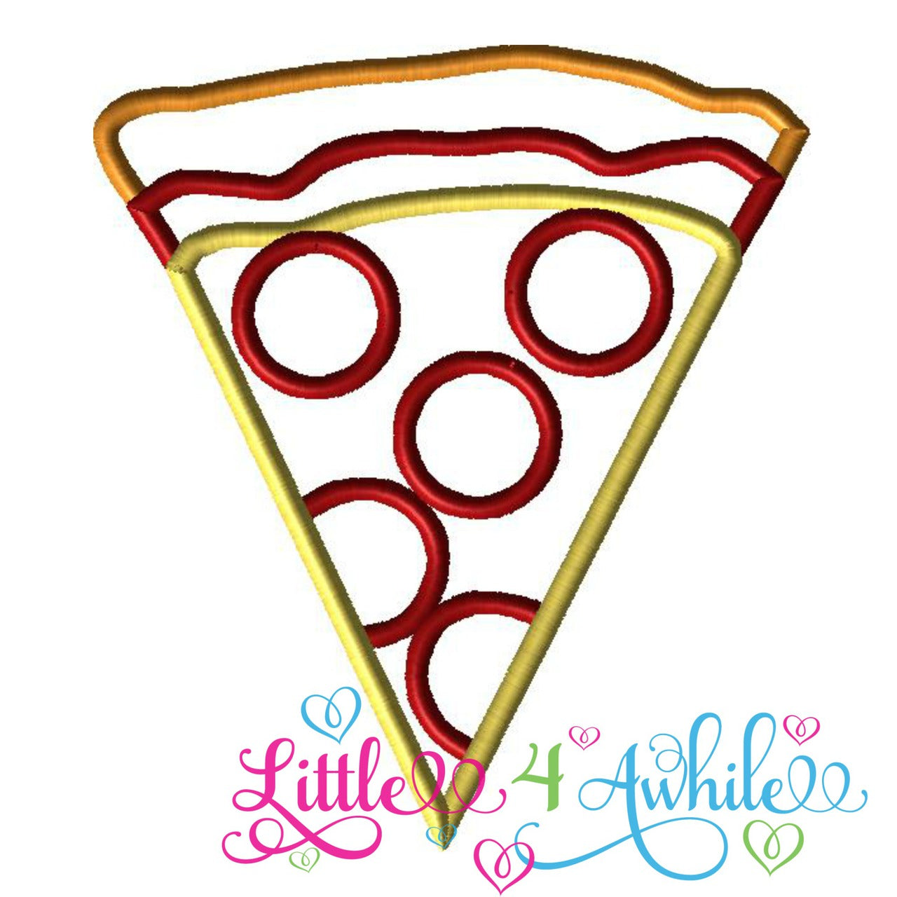 Pepperoni Pizza Slice Applique Design - Ellie and Mac, Digital (PDF) Sewing Patterns | USA, Canada, UK, Australia