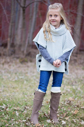 Girl's Sugar n' Spice Poncho Pattern Wacky - Ellie and Mac, Digital (PDF) Sewing Patterns | USA, Canada, UK, Australia