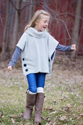 Girl's Sugar n' Spice Poncho Pattern Wacky - Ellie and Mac, Digital (PDF) Sewing Patterns | USA, Canada, UK, Australia