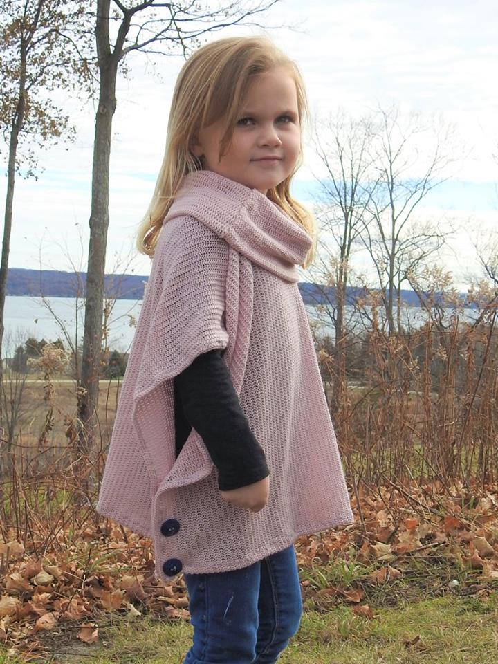 Girl's Sugar n' Spice Poncho Pattern Wacky - Ellie and Mac, Digital (PDF) Sewing Patterns | USA, Canada, UK, Australia