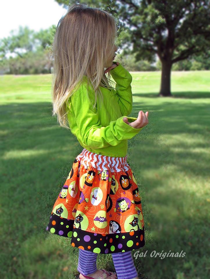 Simple Gathered Skirt Tutorial for Girls | AllFreeSewing.com