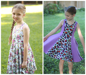 Girl's Reversible Dress Pattern - Ellie and Mac, Digital (PDF) Sewing Patterns | USA, Canada, UK, Australia