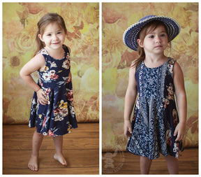 Girl's Reversible Dress Pattern - Ellie and Mac, Digital (PDF) Sewing Patterns | USA, Canada, UK, Australia