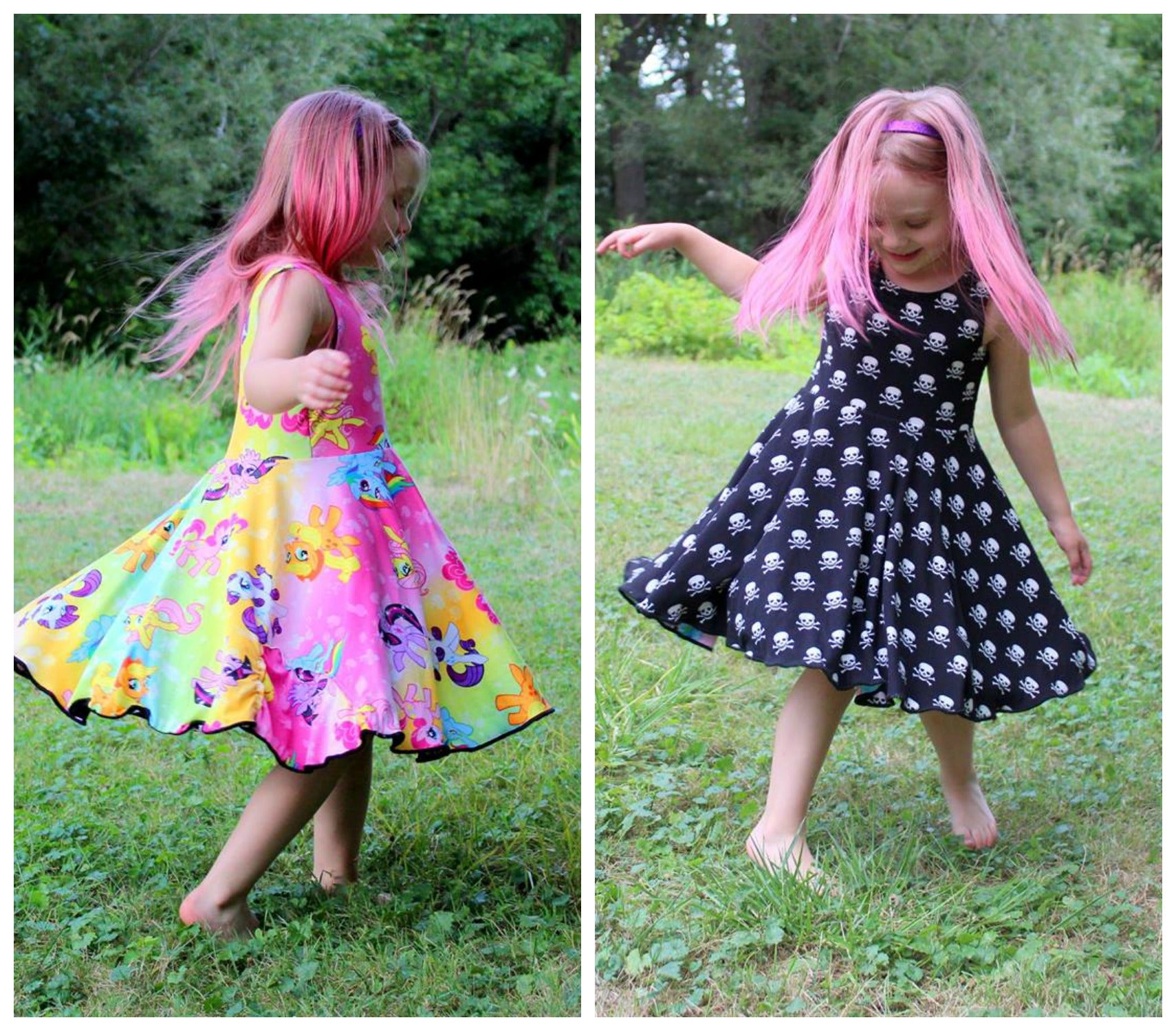 Girl's Reversible Dress Pattern - Ellie and Mac, Digital (PDF) Sewing Patterns | USA, Canada, UK, Australia