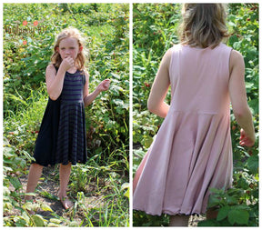 Girl's Reversible Dress Pattern - Ellie and Mac, Digital (PDF) Sewing Patterns | USA, Canada, UK, Australia