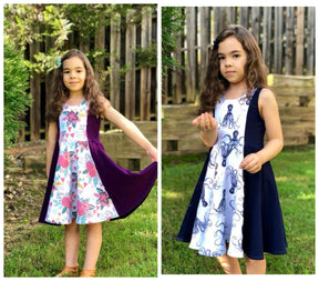 Girl's Reversible Dress Pattern - Ellie and Mac, Digital (PDF) Sewing Patterns | USA, Canada, UK, Australia