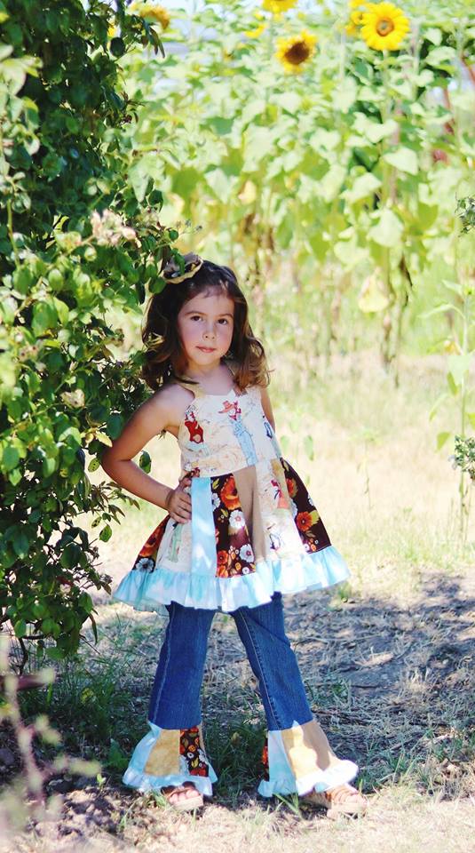 Rosie Girls Twirl Top Pattern - Ellie and Mac, Digital (PDF) Sewing Patterns | USA, Canada, UK, Australia