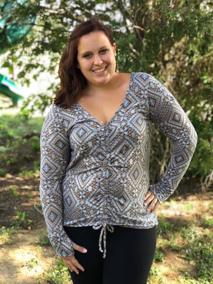 Long Sleeve Top with ruched side - Sewing Pattern