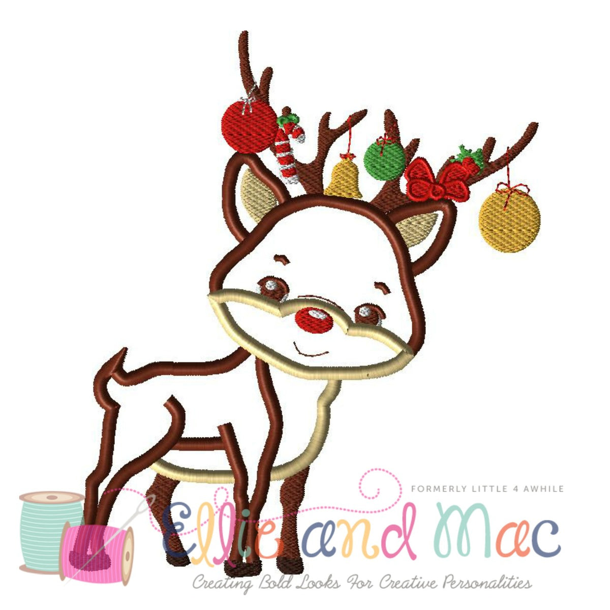 Rudolph Applique Design - Ellie and Mac, Digital (PDF) Sewing Patterns | USA, Canada, UK, Australia