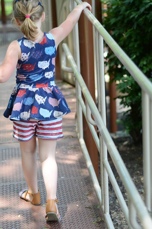 Girl's Sailor Dress & Peplum Pattern - Ellie and Mac, Digital (PDF) Sewing Patterns | USA, Canada, UK, Australia