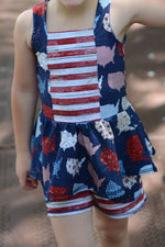 Girl's Sailor Dress & Peplum Pattern - Ellie and Mac, Digital (PDF) Sewing Patterns | USA, Canada, UK, Australia