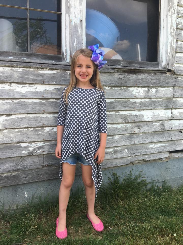 Girl's Shark Bite Top Pattern - Ellie and Mac, Digital (PDF) Sewing Patterns | USA, Canada, UK, Australia