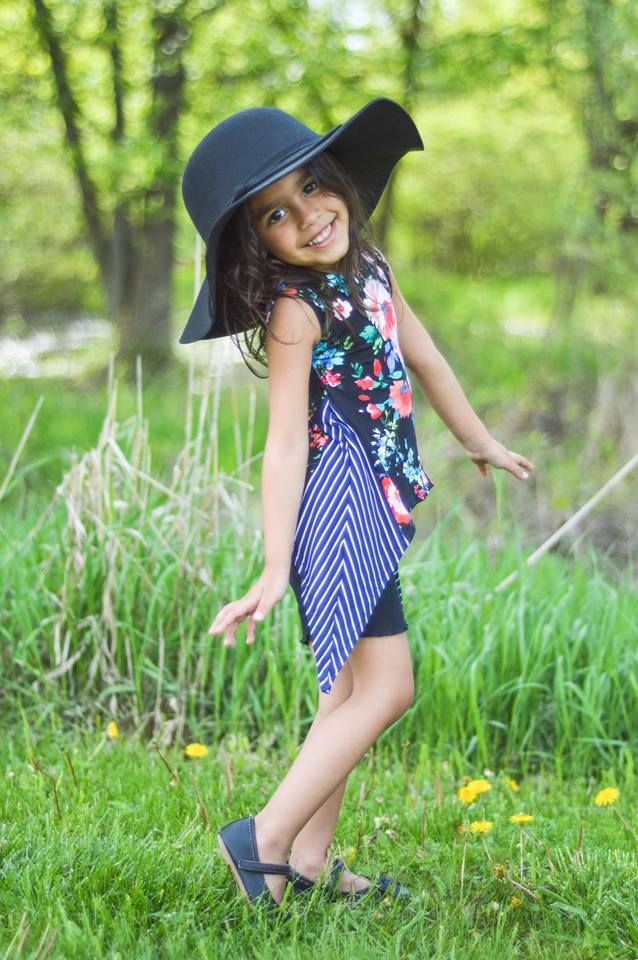 Girl's Shark Bite Top Pattern - Ellie and Mac, Digital (PDF) Sewing Patterns | USA, Canada, UK, Australia