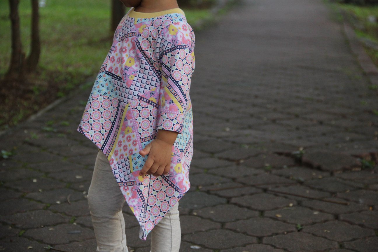 Girl's Shark Bite Top Pattern - Ellie and Mac, Digital (PDF) Sewing Patterns | USA, Canada, UK, Australia