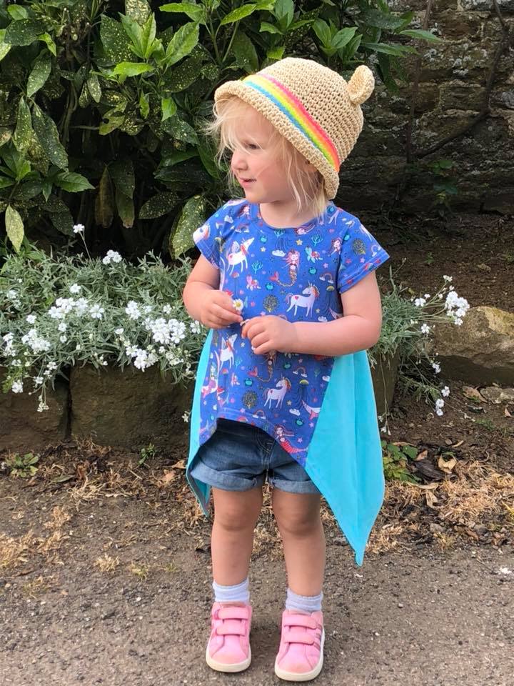 Girl's Shark Bite Top Pattern - Ellie and Mac, Digital (PDF) Sewing Patterns | USA, Canada, UK, Australia